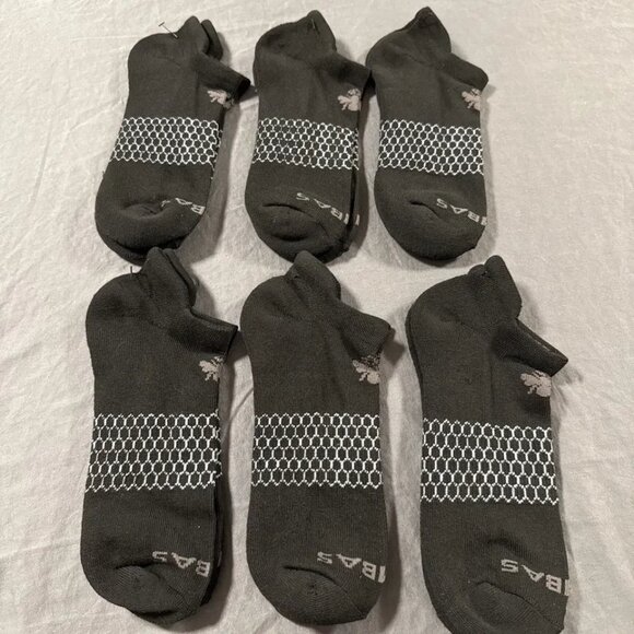 Bombas Black Socks Size Large Ankle 6 Pairs NEW - Picture 2 of 2
